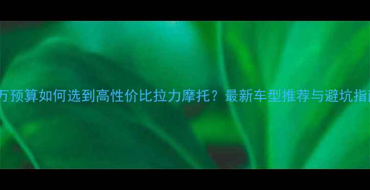 图片 10万预算如何选到高性价比拉力摩托？最新车型推荐与避坑指南2