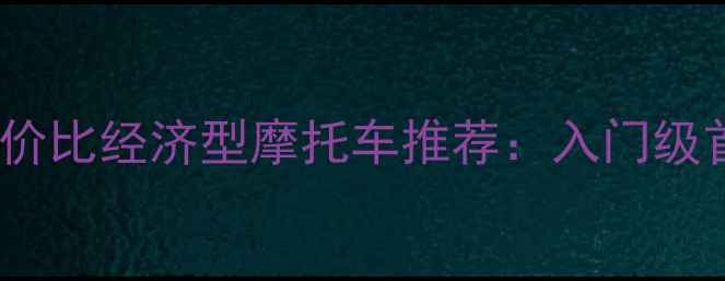 图片 10款高性价比经济型摩托车推荐：入门级首选车型1