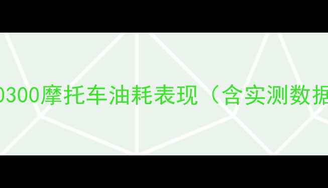 图片 250300摩托车油耗表现（含实测数据）