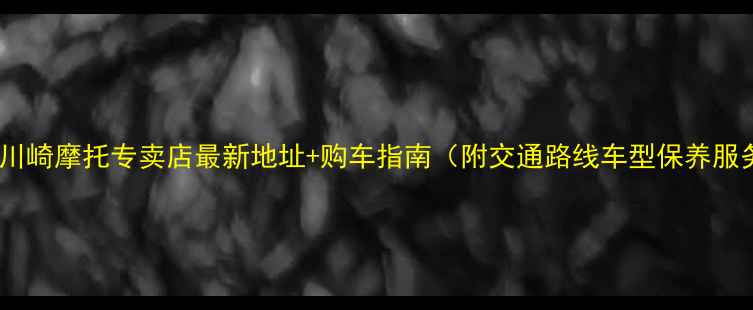 图片 上海川崎摩托专卖店最新地址+购车指南（附交通路线车型保养服务）1