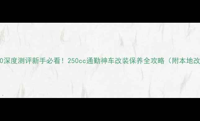 图片 上海本田250深度测评新手必看！250cc通勤神车改装保养全攻略（附本地改装店推荐）