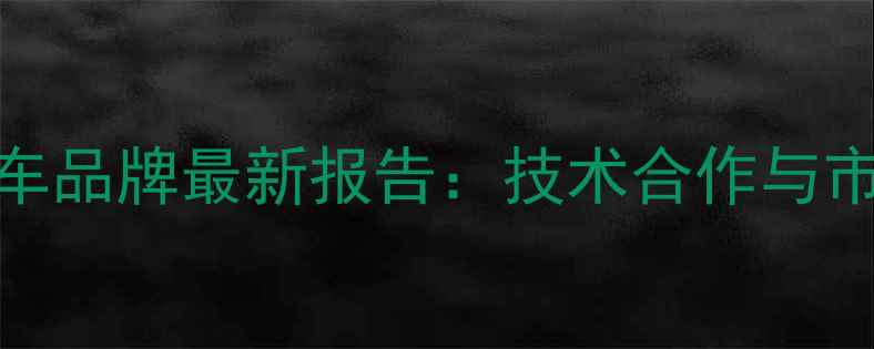 图片 中外合资摩托车品牌最新报告：技术合作与市场突围的深度