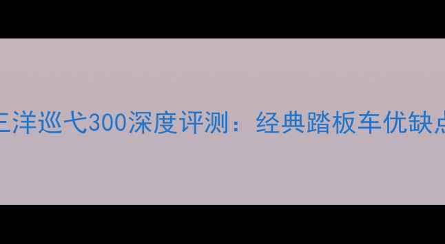 图片 二手价格+维修指南三洋巡弋300深度评测：经典踏板车优缺点全（附行情数据）2