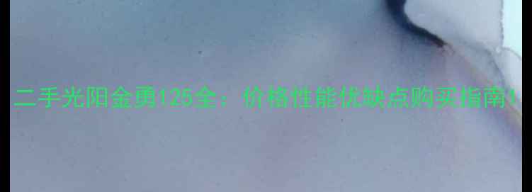 图片 二手光阳金勇125全：价格性能优缺点购买指南1