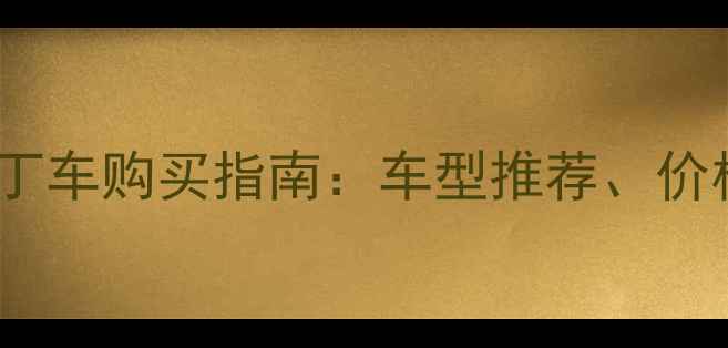 图片 二手全地形卡丁车购买指南：车型推荐、价格与注意事项1