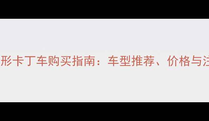 图片 二手全地形卡丁车购买指南：车型推荐、价格与注意事项2