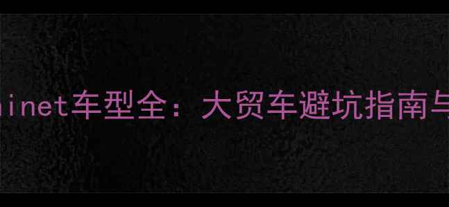 图片 二手大贸rninet车型全：大贸车避坑指南与养护秘籍1