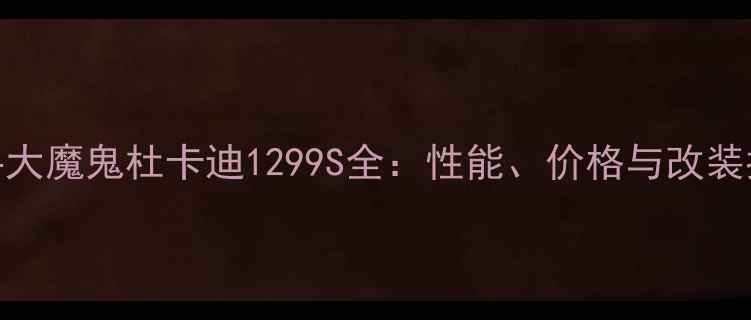图片 二手大魔鬼杜卡迪1299S全：性能、价格与改装指南