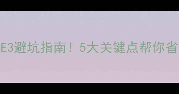 图片 二手赛科龙RE3避坑指南！5大关键点帮你省下万元损失1