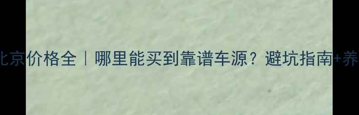 图片 二手飞致250北京价格全｜哪里能买到靠谱车源？避坑指南+养车成本大公开