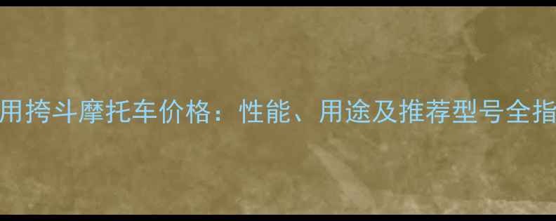 图片 军用挎斗摩托车价格：性能、用途及推荐型号全指南