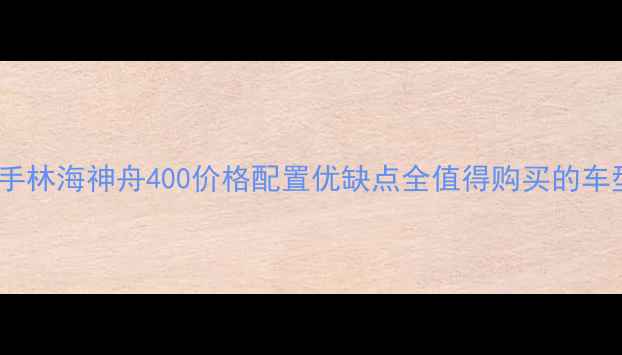 图片 北京二手林海神舟400价格配置优缺点全值得购买的车型推荐1
