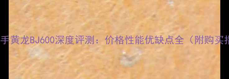 图片 北京二手黄龙BJ600深度评测：价格性能优缺点全（附购买指南）1