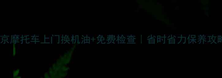图片 北京摩托车上门换机油+免费检查｜省时省力保养攻略2