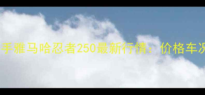 图片 北京朝阳区二手雅马哈忍者250最新行情：价格车况购买渠道全2