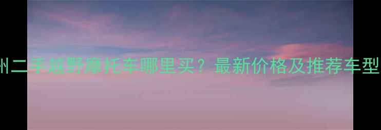 图片 台州二手越野摩托车哪里买？最新价格及推荐车型全2