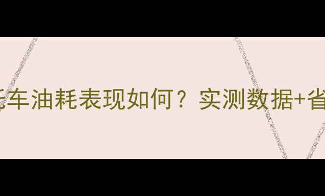 图片 地平线摩托车油耗表现如何？实测数据+省油技巧全2