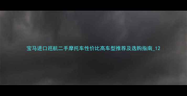 图片 宝马进口巡航二手摩托车性价比高车型推荐及选购指南_12