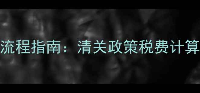 图片 小贸摩托车进口全流程指南：清关政策税费计算风险规避实操手册