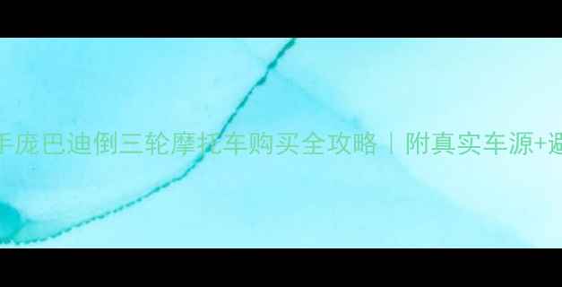 图片 广州二手庞巴迪倒三轮摩托车购买全攻略｜附真实车源+避坑指南