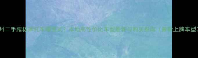 图片 徐州二手踏板摩托车哪里买？本地高性价比车型推荐与购买指南（最新上牌车型）2