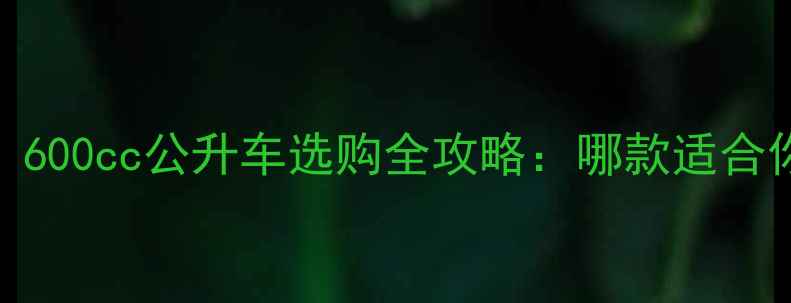 图片 必看！600cc公升车选购全攻略：哪款适合你？🔥