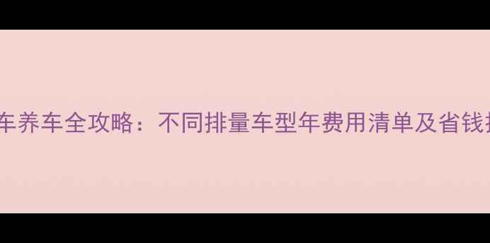 图片 摩托车养车全攻略：不同排量车型年费用清单及省钱技巧1