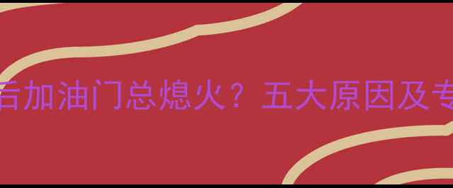 图片 摩托车启动后加油门总熄火？五大原因及专业维修指南