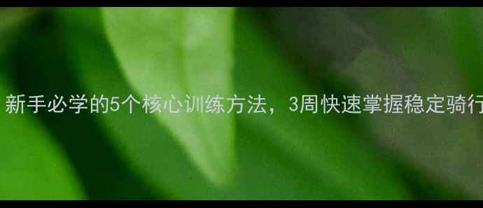 图片 摩托车平衡技巧｜新手必学的5个核心训练方法，3周快速掌握稳定骑行（附详细教程）1