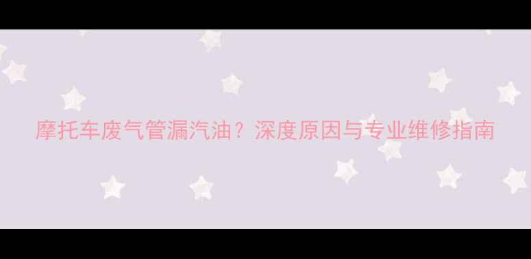 图片 摩托车废气管漏汽油？深度原因与专业维修指南