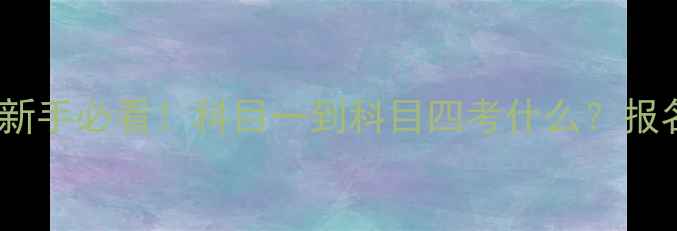 图片 摩托车驾照考试全流程：新手必看！科目一到科目四考什么？报名、培训、通过率全公开1