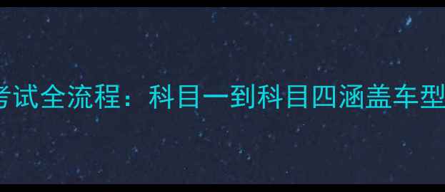 图片 摩托车驾照考试全流程：科目一到科目四涵盖车型与通过技巧2