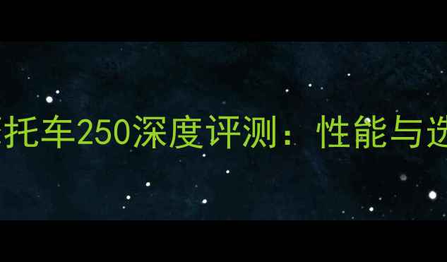 图片 新世纪摩托车250深度评测：性能与选购指南2
