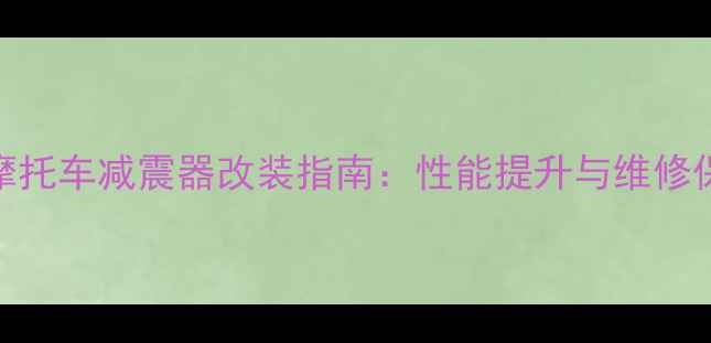 图片 昭和风格摩托车减震器改装指南：性能提升与维修保养全攻略
