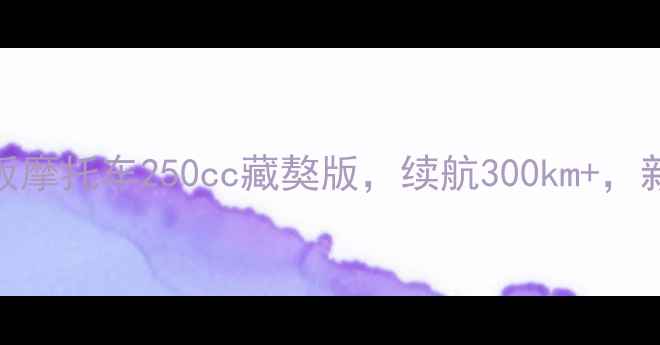 图片 最新款踏板摩托车250cc藏獒版，续航300km+，新手必入！