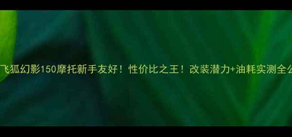 图片 最新款飞狐幻影150摩托新手友好！性价比之王！改装潜力+油耗实测全公开🔥2