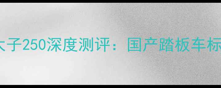图片 款豪爵太子250深度测评：国产踏板车标杆车型1