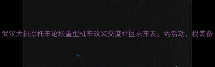 图片 武汉大排摩托车论坛重型机车改装交流社区求车友，约活动，找装备