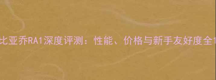 图片 比亚乔RA1深度评测：性能、价格与新手友好度全1