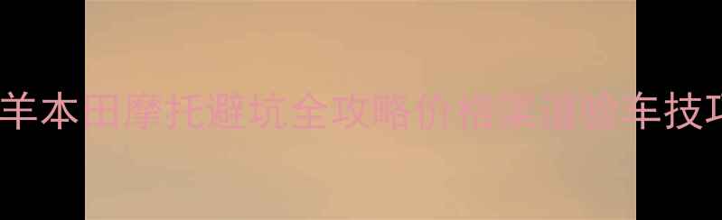 图片 沈阳二手五羊本田摩托避坑全攻略价格渠道验车技巧一篇说清2