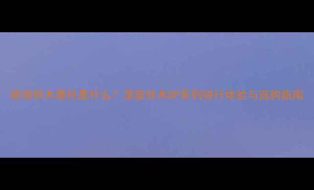 图片 轻骑铃木摩托是什么？深度铃木GP系列骑行体验与选购指南