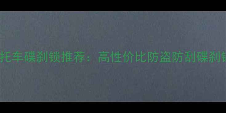 图片 金点原子摩托车碟刹锁推荐：高性价比防盗防刮碟刹锁选购指南2