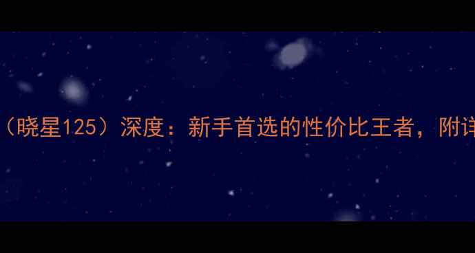 图片 铃木GSX125R（晓星125）深度：新手首选的性价比王者，附详细选购指南2