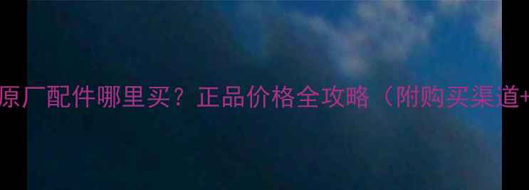 图片 铃木摩托车原厂配件哪里买？正品价格全攻略（附购买渠道+保养指南）