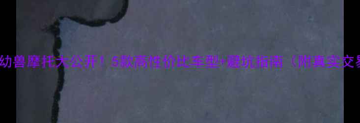 图片 陇川二手幼兽摩托大公开！5款高性价比车型+避坑指南（附真实交易案例）1