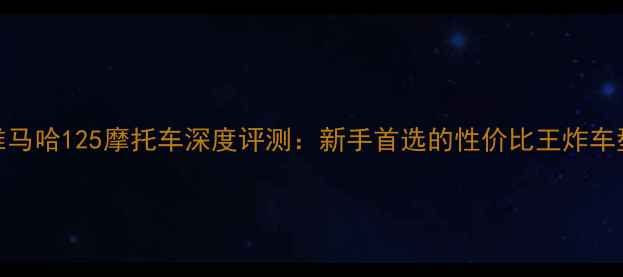 图片 雅马哈125摩托车深度评测：新手首选的性价比王炸车型