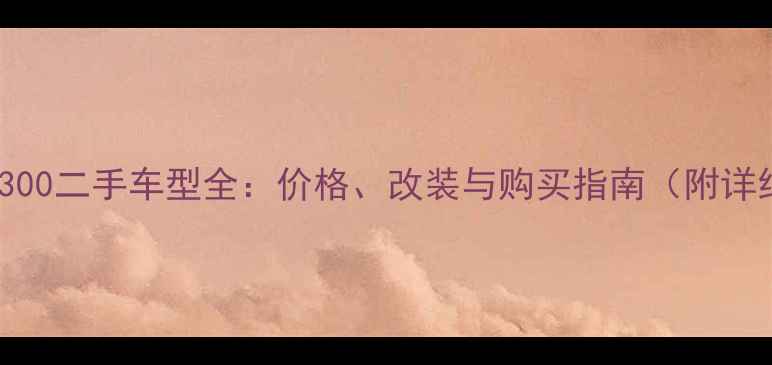 图片 雅马哈X300二手车型全：价格、改装与购买指南（附详细评测）