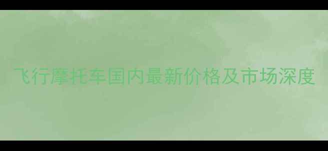 图片 飞行摩托车国内最新价格及市场深度