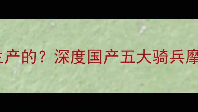 图片 骑兵摩托车哪个厂生产的？深度国产五大骑兵摩托品牌及核心技术2