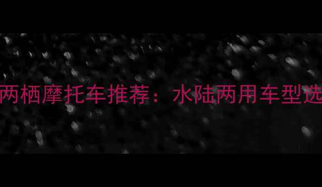 图片 高性价比二手水路两栖摩托车推荐：水陆两用车型选购指南与市场趋势